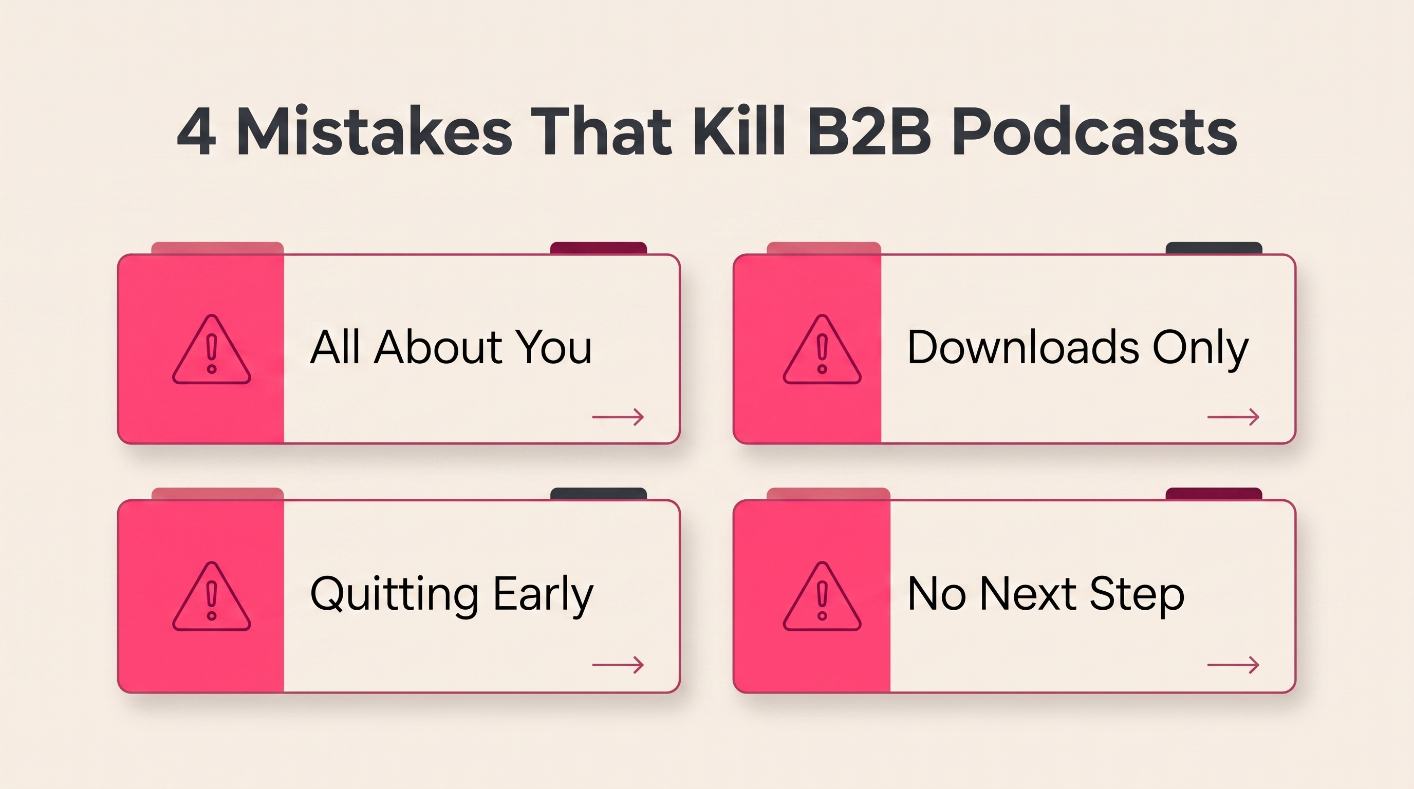 Four mistakes that kill B2B podcasts early and how to fix them