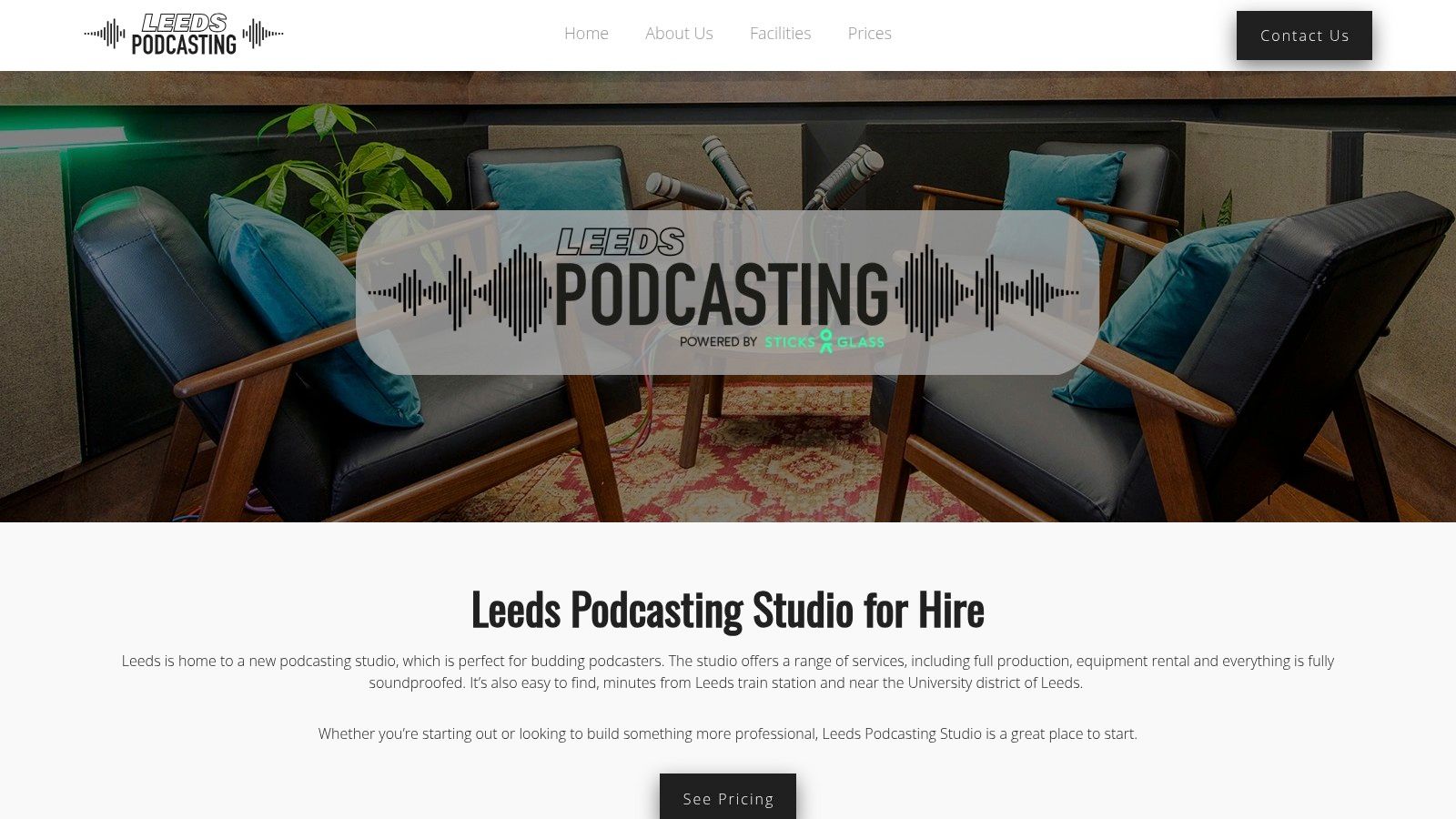Leeds Podcasting by Sticks & Glass