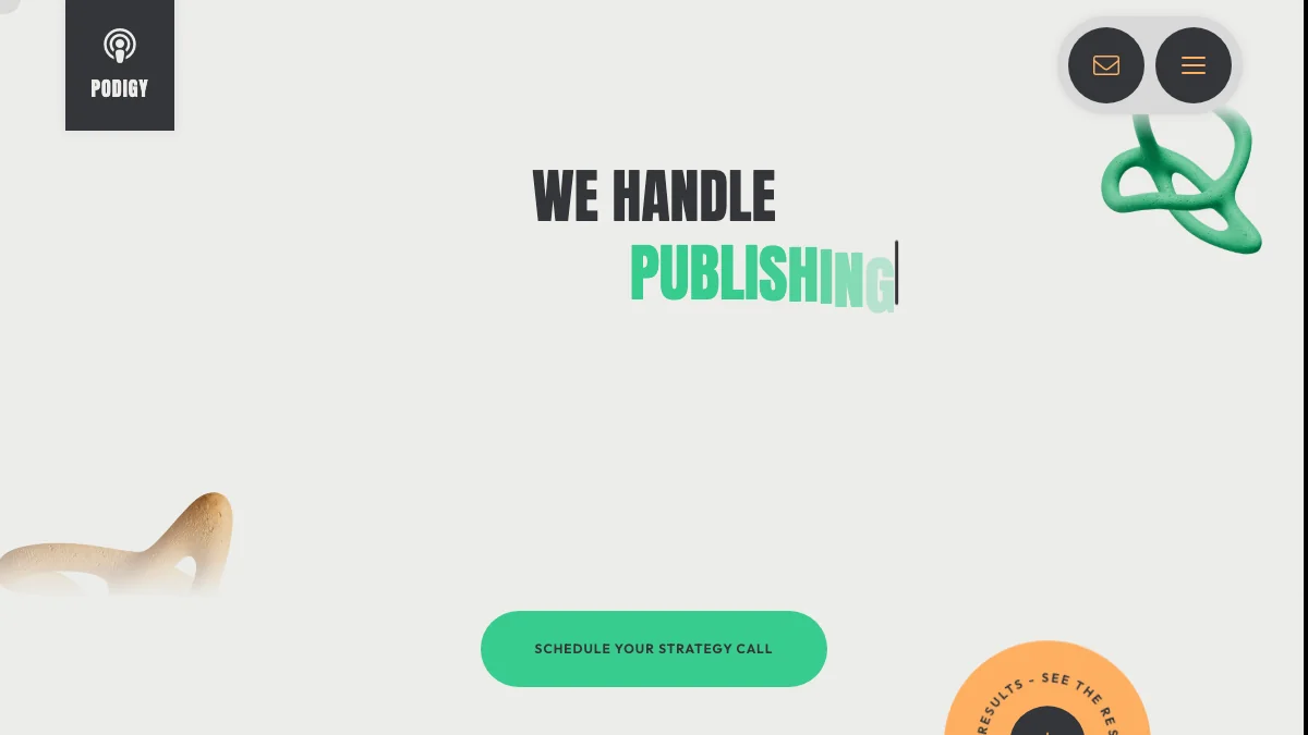 Podigy homepage