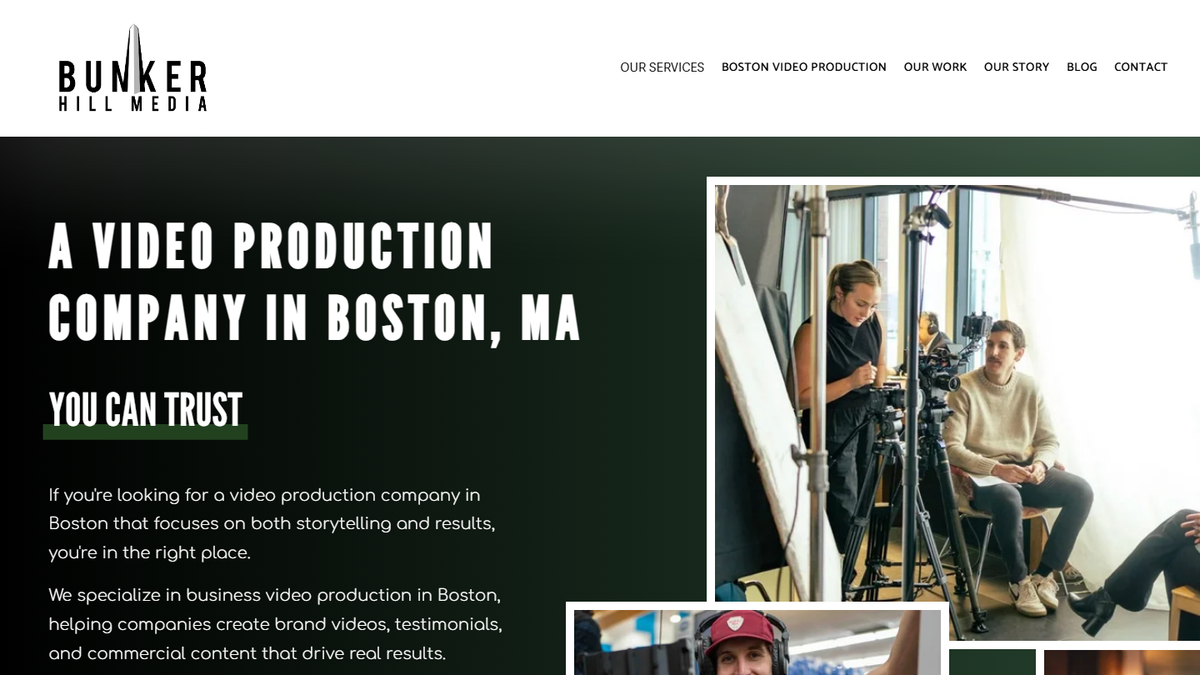 Bunker Hill Media homepage screenshot