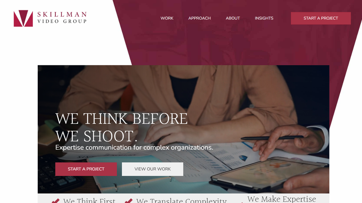 Skillman Video Group (SVG) homepage screenshot
