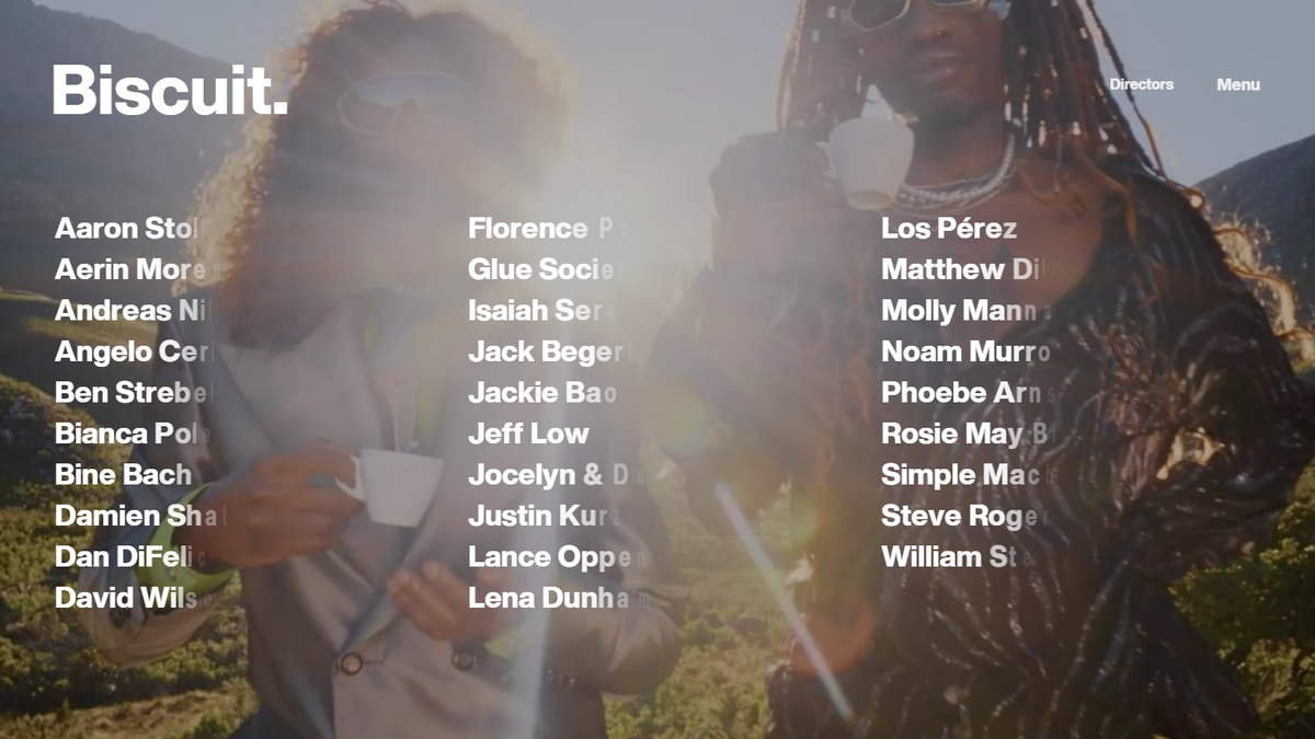 Biscuit Filmworks homepage screenshot