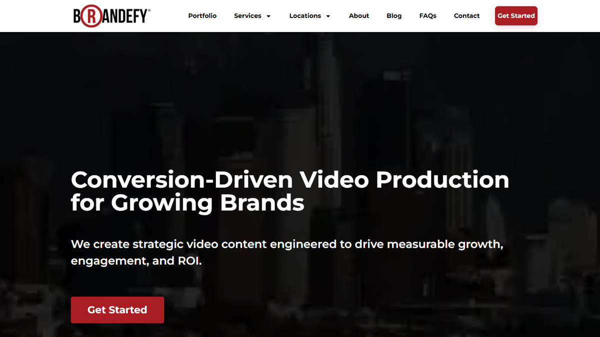 Brandefy homepage screenshot