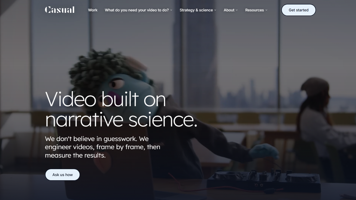 Casual Films homepage screenshot