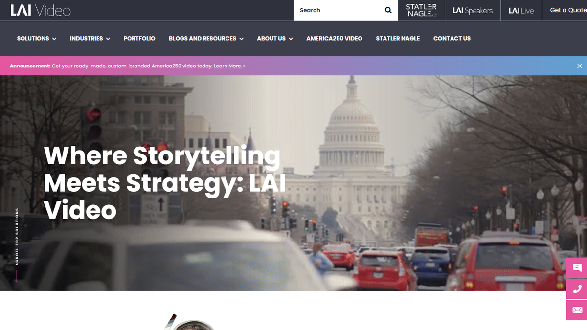 LAI Video homepage screenshot