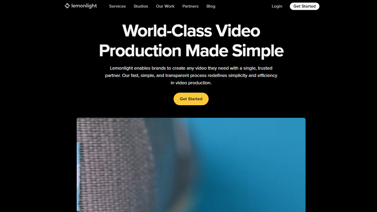 Lemonlight homepage screenshot