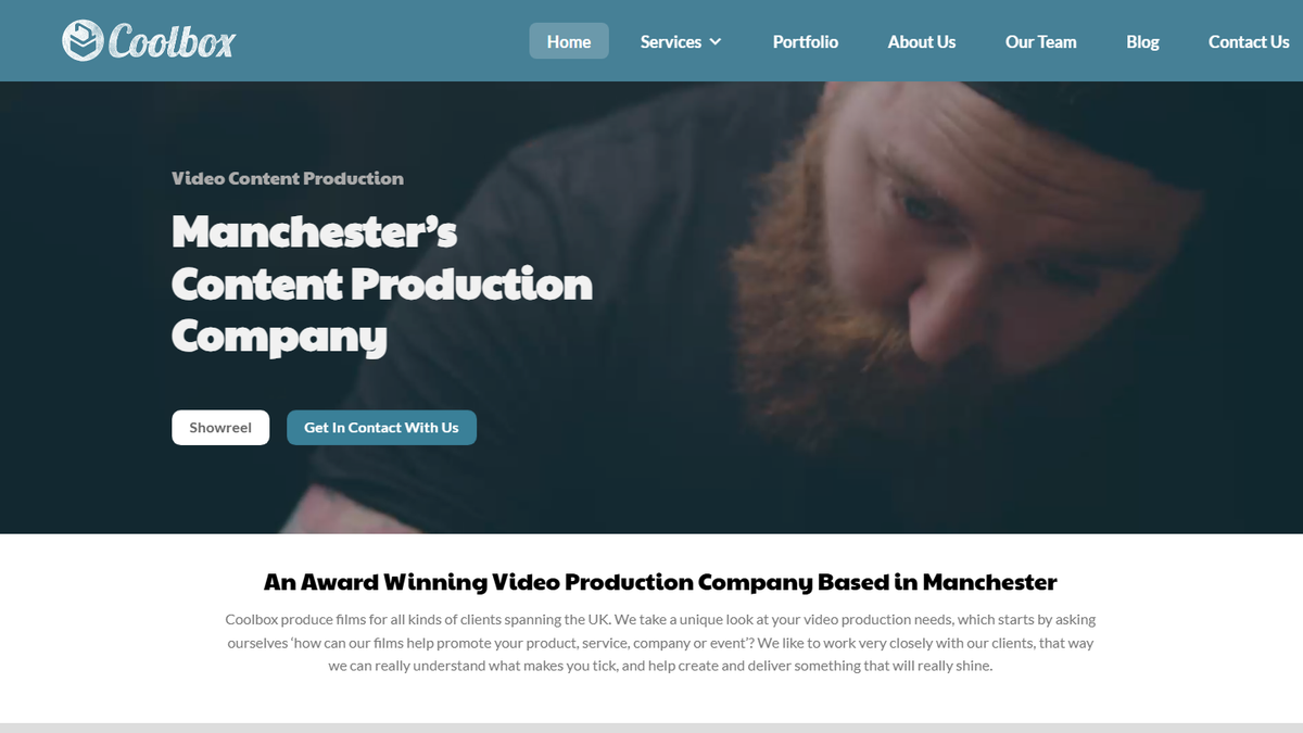 Coolbox homepage screenshot