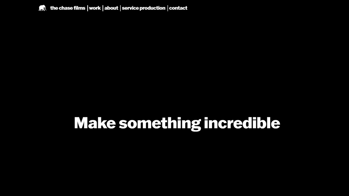 The Chase Films homepage screenshot