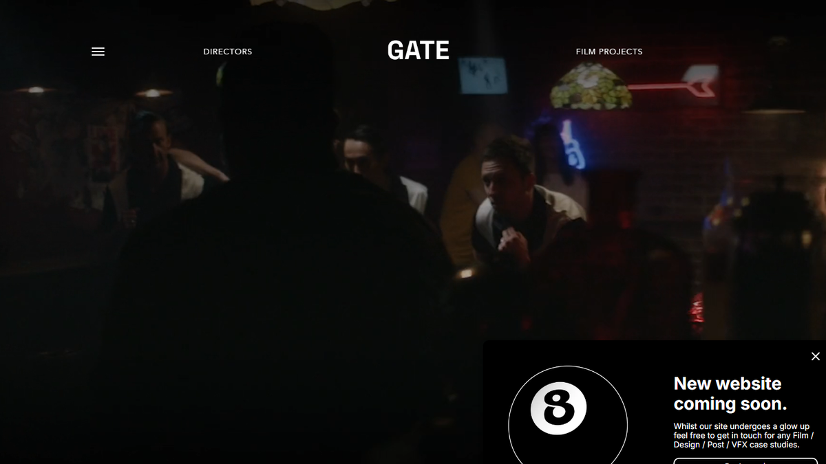 The Gate Films homepage screenshot