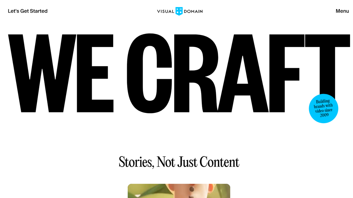 Visual Domain homepage screenshot