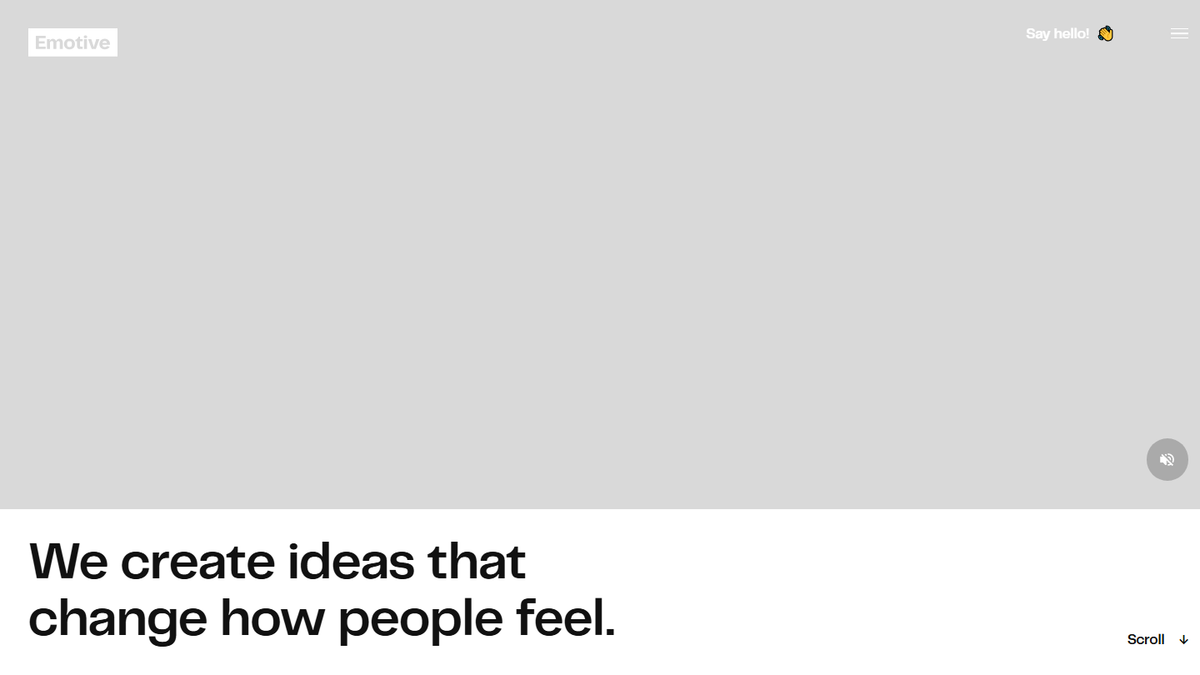 Emotive homepage screenshot