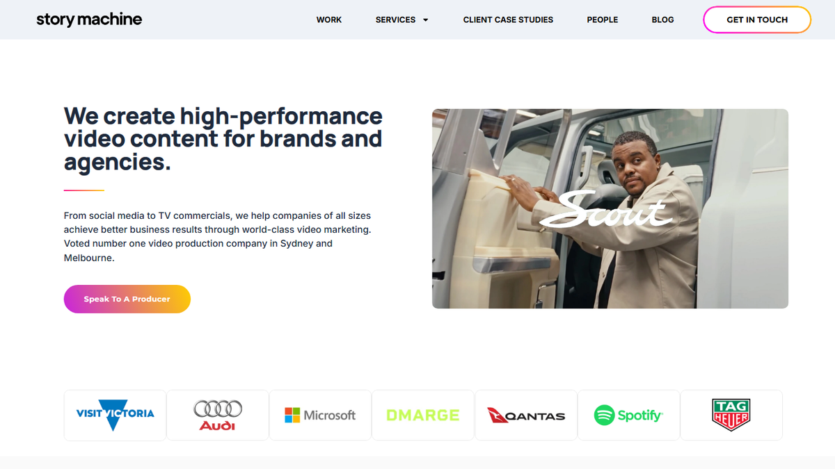 Story Machine homepage screenshot