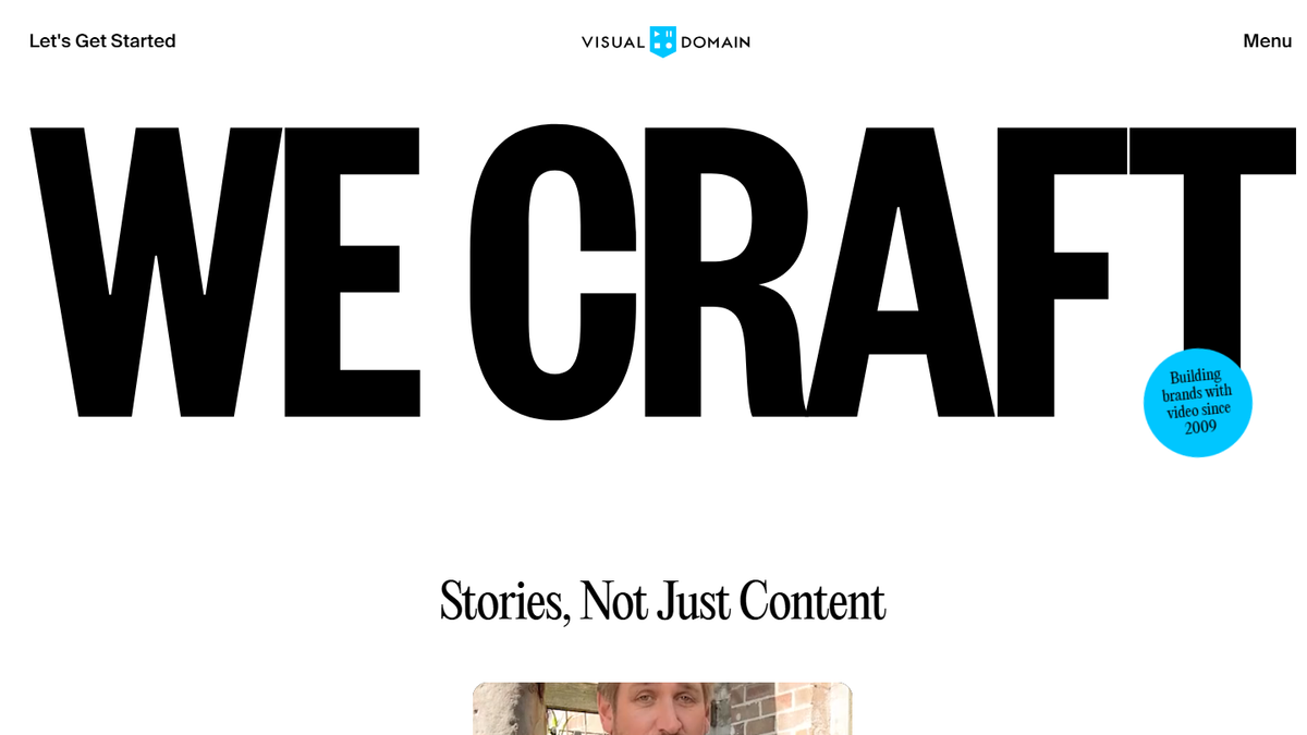 Visual Domain homepage screenshot