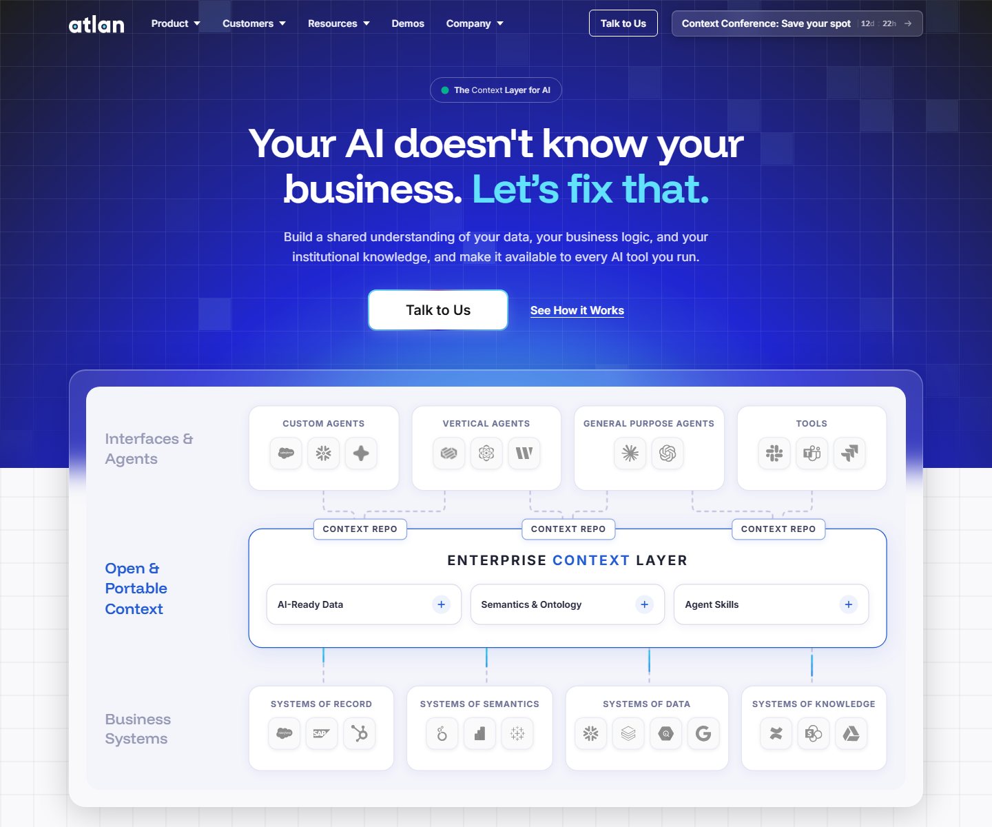 Atlan homepage