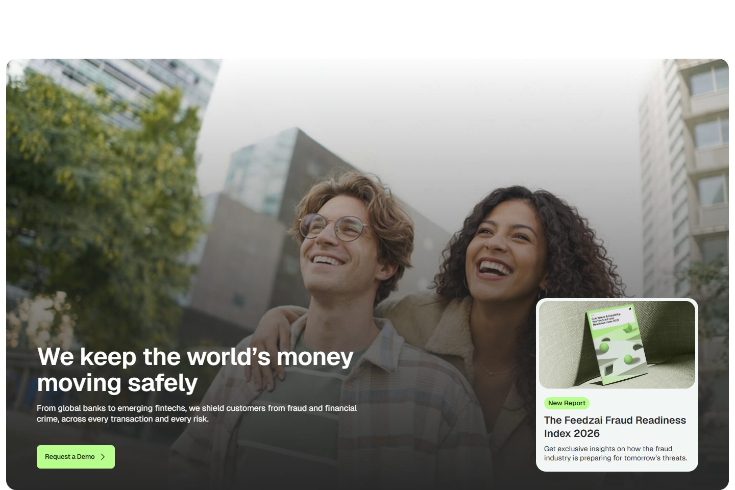 Feedzai homepage