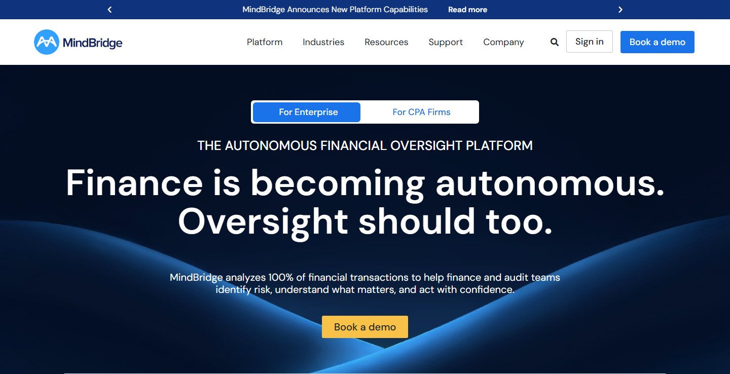 MindBridge homepage