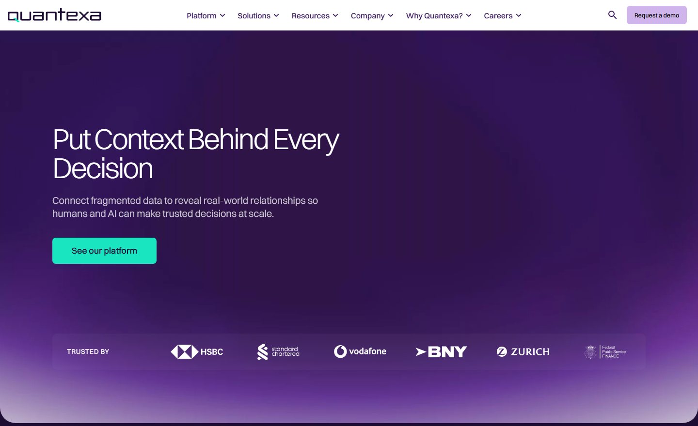 Quantexa homepage