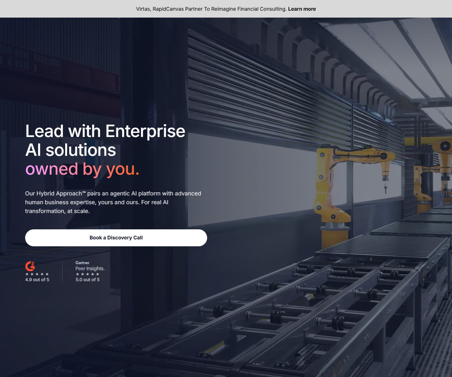 RapidCanvas homepage