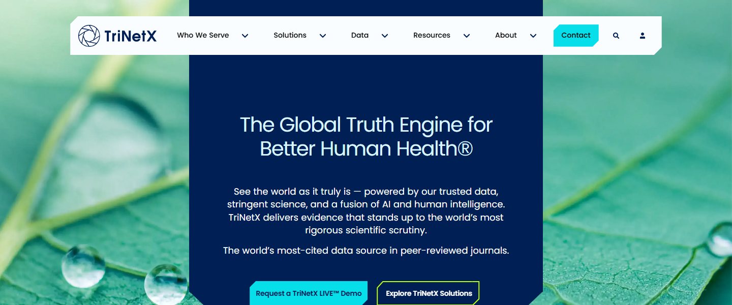 TriNetX homepage