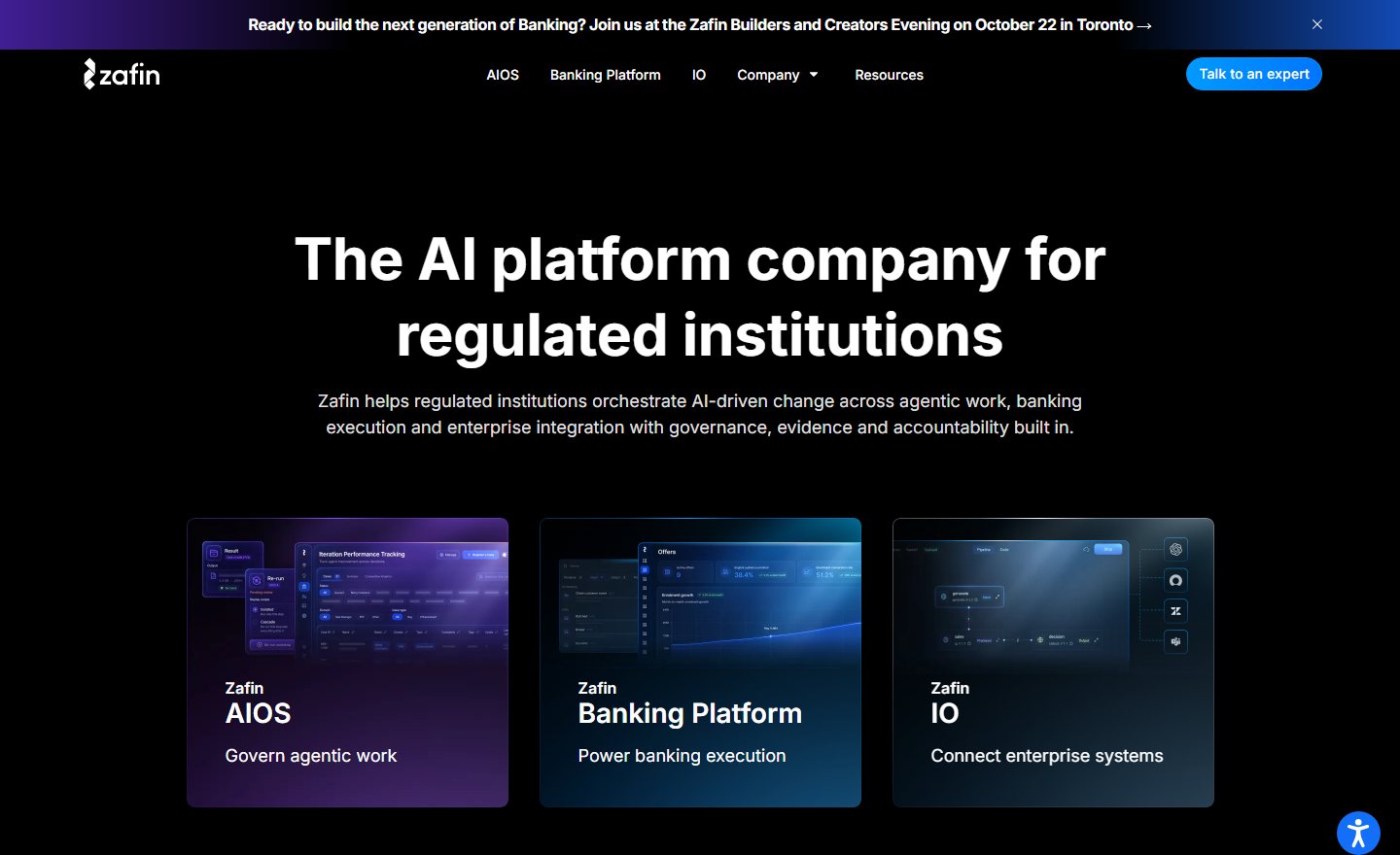 Zafin homepage